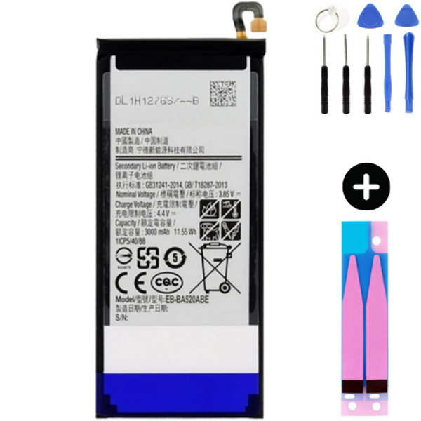 Samsung Galaxy A5 2017 A520f Uyumlu A Kalite Batarya Pil + Montaj Seti - Image 1