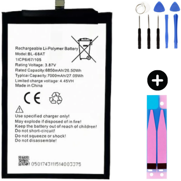 Tecno Pova 3 BL-68AT Uyumlu Güçlendirilmiş İthal Pil + Montaj Seti - Image 1