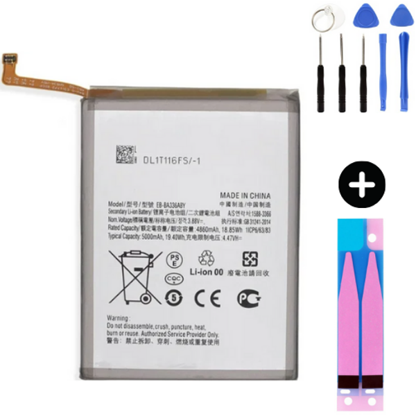 Samsung Galaxy A53 5G A536 Uyumlu Güçlendirilmiş İthal Pil + Montaj Seti - Image 1