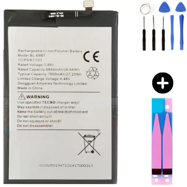 Tecno Pova Neo Uyumlu A Kalite Batarya Pil + Montaj Seti - Image 1