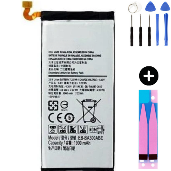Samsung Galaxy A8 2016 A810f Uyumlu Güçlendirilmiş İthal Pil + Montaj Seti - Image 1