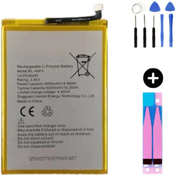 İnfinix Hot 9 Pro BL-49FX Uyumlu A Kalite Batarya Pil + Montaj Seti - Image 1