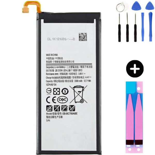 Samsung Galaxy C7 C7000 Uyumlu A Kalite Batarya Pil + Montaj Seti - Image 1