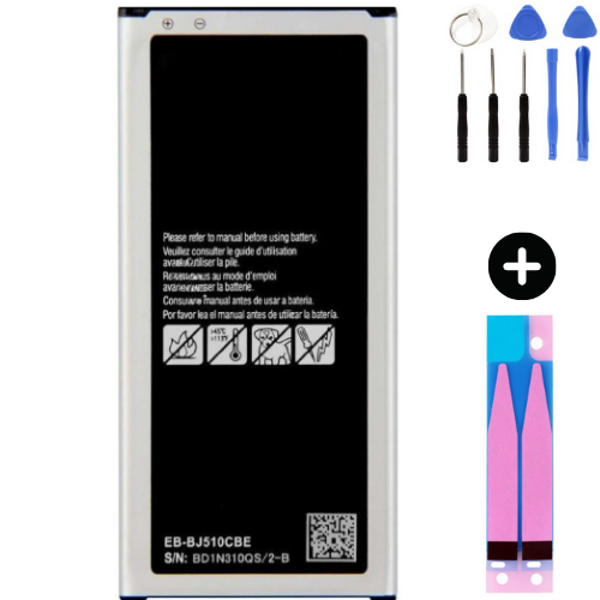 Samsung Galaxy J5 2016 J510f Uyumlu A Kalite Batarya Pil + Montaj Seti - Image 1
