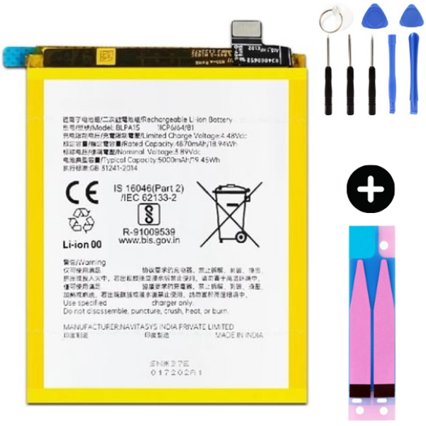 Realme 11 Pro BLPA15 Uyumlu Güçlendirilmiş İthal Pil + Montaj Seti - Image 1