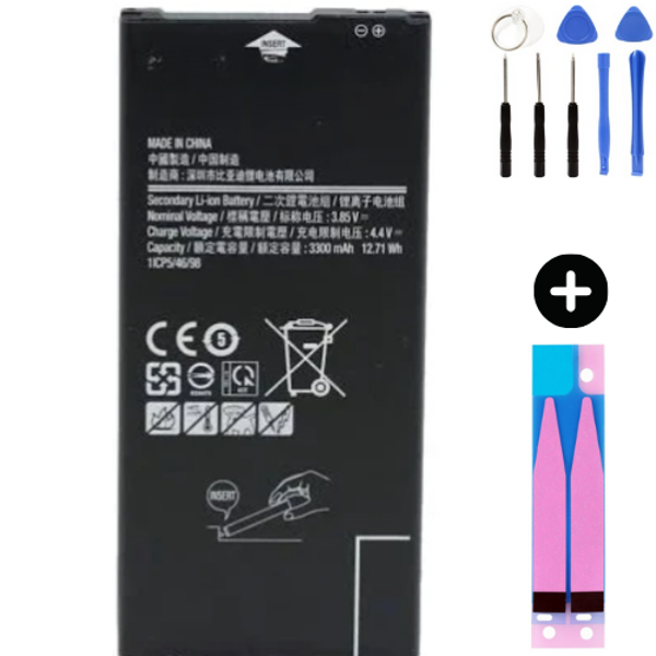 Samsung Galaxy J7 Max G615f Uyumlu A Kalite Batarya Pil + Montaj Seti - Image 1