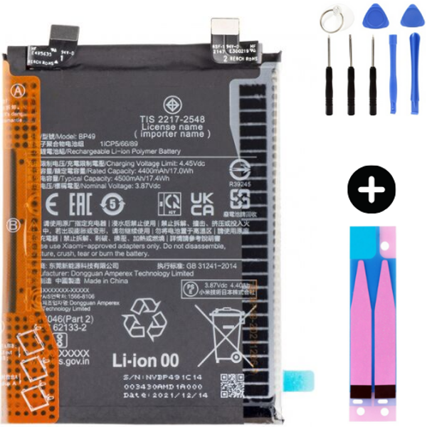 Xiaomi Pocophone Poco F4 BP49 Uyumlu A Kalite Batarya Pil + Montaj Seti - Image 1