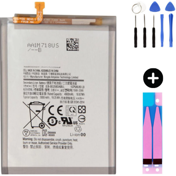 Samsung Galaxy M20 M205f Uyumlu Güçlendirilmiş İthal Pil + Montaj Seti - Image 1