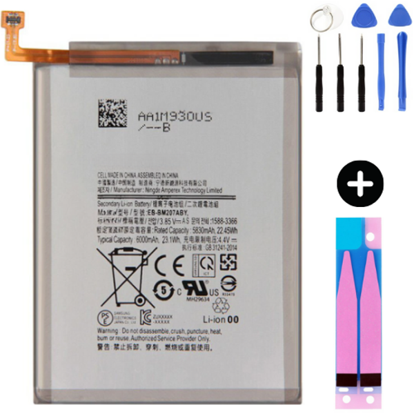 Samsung Galaxy M21 M215f Uyumlu Güçlendirilmiş İthal Pil + Montaj Seti - Image 1