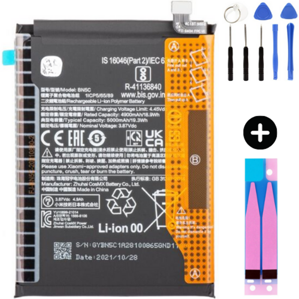 Xiaomi Pocophone Poco M4 Pro 5G BN5C Uyumlu Güçlendirilmiş İthal Pil + Montaj Seti - Image 1