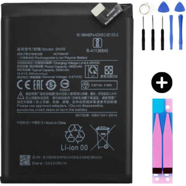 Xiaomi Pocophone Poco M5s BN59 Uyumlu Güçlendirilmiş İthal Pil + Montaj Seti - Image 1
