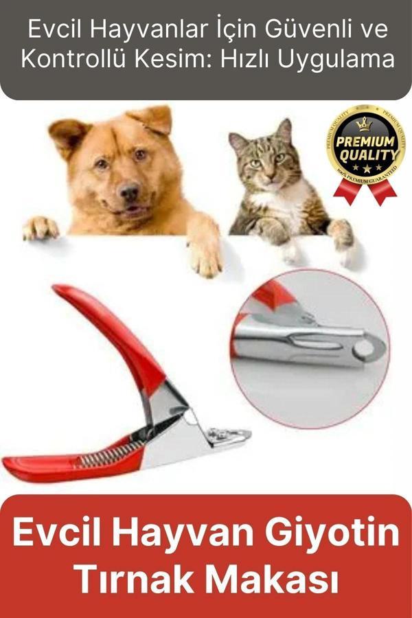 Özel Üretim Dayanıklı Güvenli Bakım Keskin Bıçaklı Kedi Köpek Evcil Hayvan Giyotin Tırnak Makası - Image 1