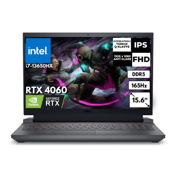 Dell G15 5530 i7-13650HX 16 GB 2 TBSSD 8GB RTX4060 15.6" 165Hz FHD Windows 11 Pro Gaming Laptop G155530014UAT64 - Image 1