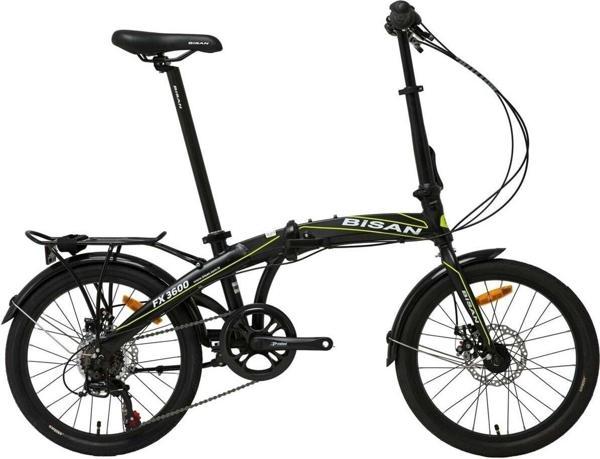 Bisan Fx 3600 Alüminyum Katlanır 10 Inç 26 Cm Shimano Altus 8 Vites Mekanik Disk- Siyah Sarı - Image 1