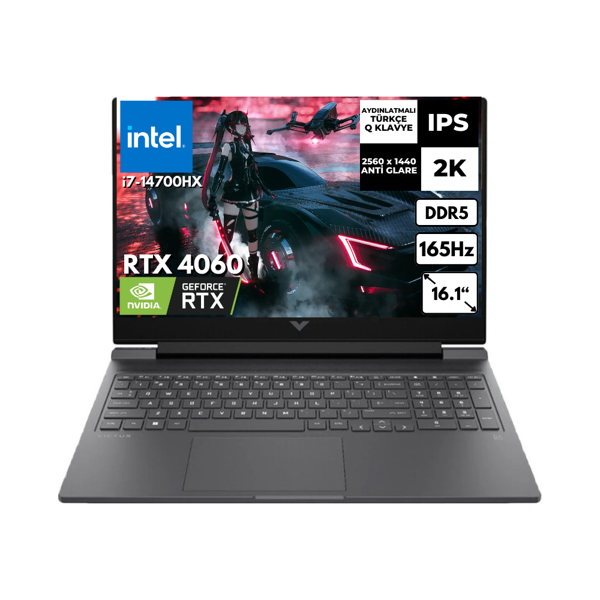 HP Victus 16-R1088NT i7-14700HX  24 GB 2 TBSSD 8GB RTX4060 16.1" 165Hz QHD Windows 11 Pro Gaming Laptop B8SG7EAAT49 - '+Hegem - Image 1