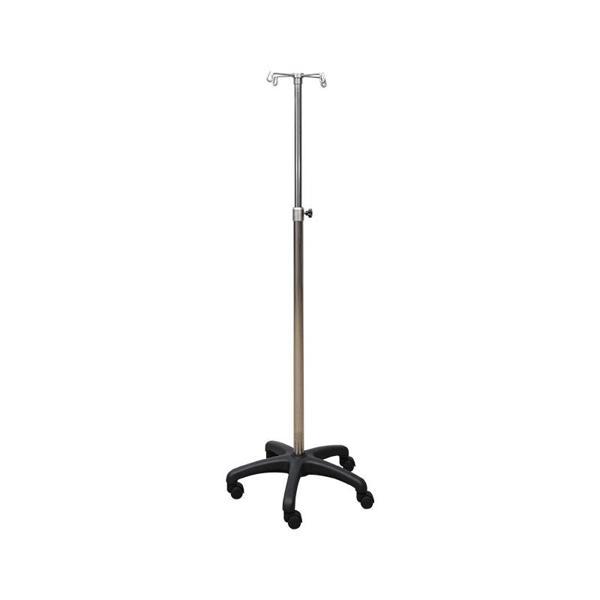 Serum Askısı | 304 Paslanmaz Gövde, 4 Askılı, İnfizyon Pompası Taşıma Uyumlu, Antistatik Tekerlekli  - Image 1