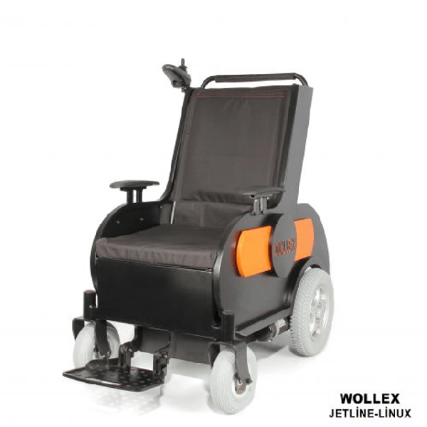 WOLLEX Refakatçi Sürüşlü Akülü Tekerlekli Sandalye | 500W Motorlu ve 250 Kg Taşımalı Jetline Linux - Image 1