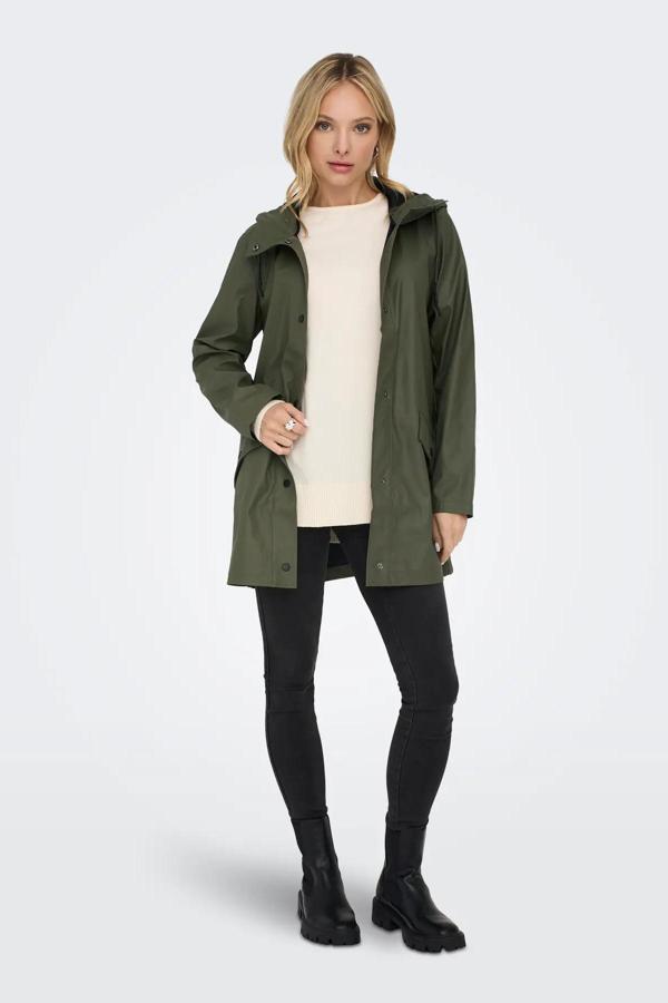Only Kadın Onlelısa Kapüşonlu Yağmurluk Mont 15261734 Haki - Image 1