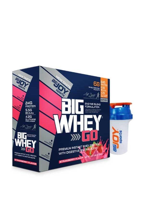 Bigjoy Sports Big Whey Go Whey Protein Tozu Çilek 2070 Gr 68 Saşe - Image 1