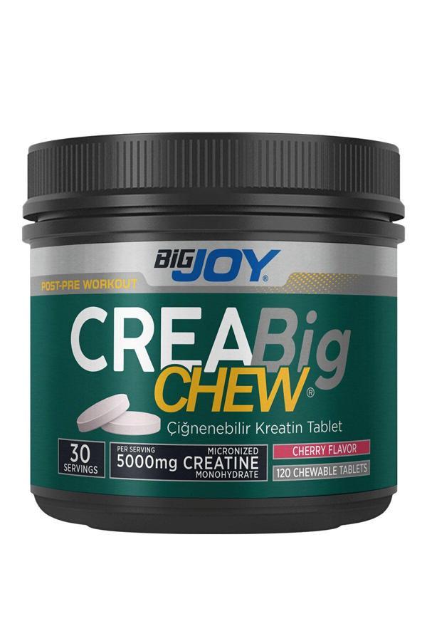 Bigjoy Sports Kreatin Creabig Chew Vişne Aromalı Çiğnenebilir Tablet 120 Adet 30 Servis - Image 1
