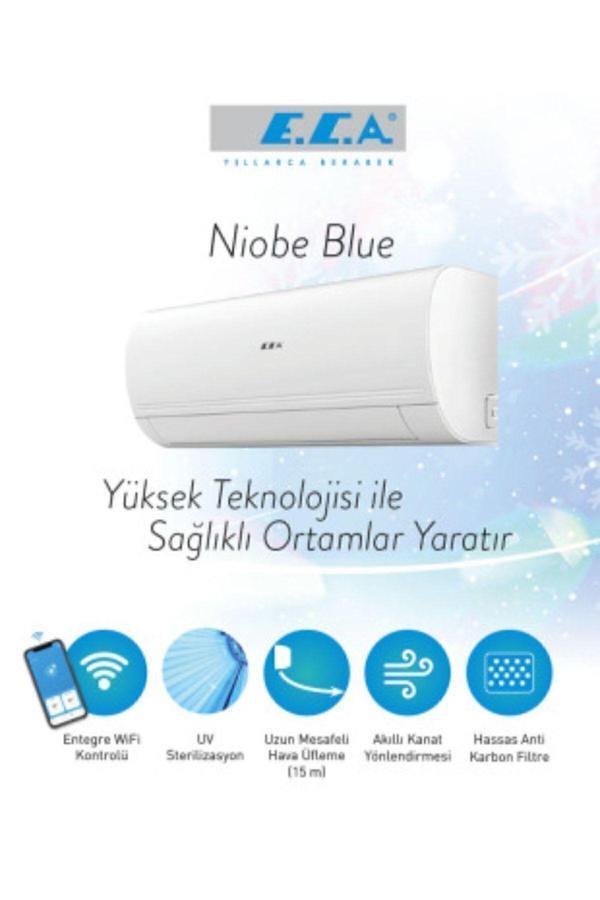 Eca Niobe Blue 12.000 Btu Inverter Duvar Tipi Split Klima R32 Wi-Fi + Uv A++ - Image 1