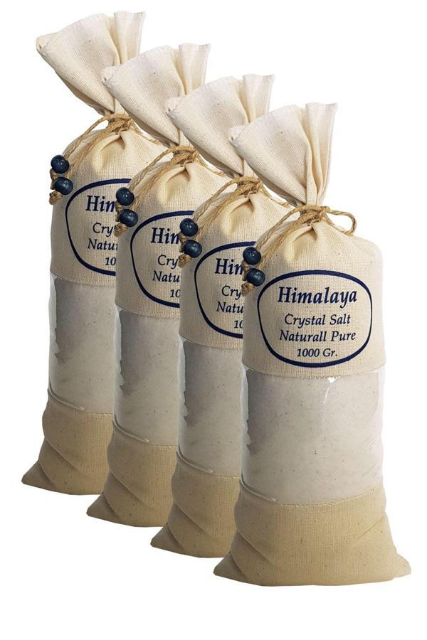 Himalaya Tuzu 4 Kg. Bez Torbada (1kg.x4ad.) Ince Çekim Beyaz Renk Yemeklik Himalaya Orijinal Tuz - Image 1