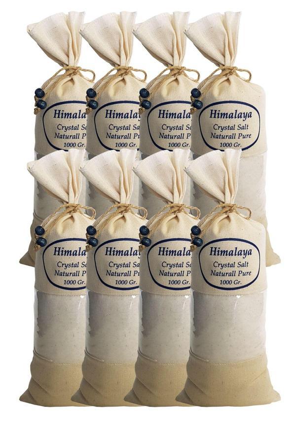 Himalaya Tuzu Öğütülmüş Beyaz Renk 8 Kg. Bez Torbada Himalaya Tuzu 8 Adet Özel Torbasında - Image 1