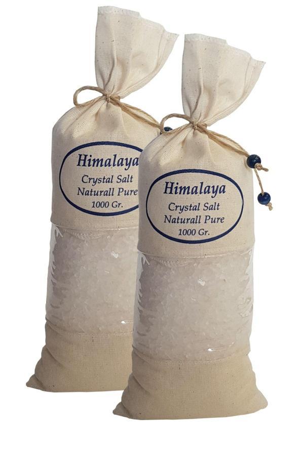 Himalaya Tuzu 2 Kg. Bez Torbada (1kg.x2ad.) Iri Taneli Beyaz Renk Himalaya Orijinal Tuz - Image 1