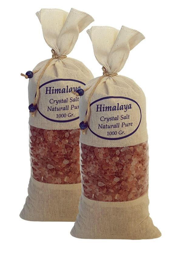 Himalaya Tuzu 2 Kg. Bez Torbada (1kg.x2ad.) Iri Taneli Pembe Renk Himalaya Orijinal Tuz - Image 1
