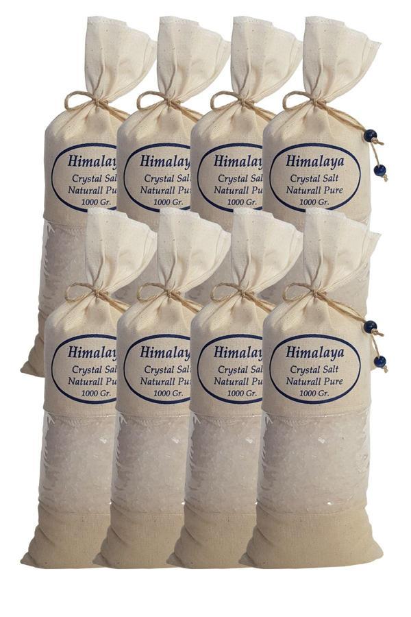 Himalaya Tuzu 8 Kg. Bez Torbada (1kg.x8ad.) Iri Taneli Beyaz Renk Himalaya Orijinal Tuz - Image 1