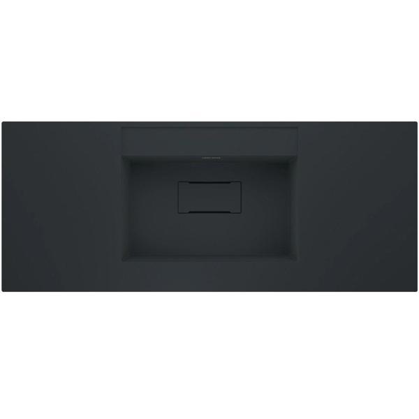 Real Stone Flatstone 90x50 Siyah Etajerli Granit Banyo Lavabosu - Image 1