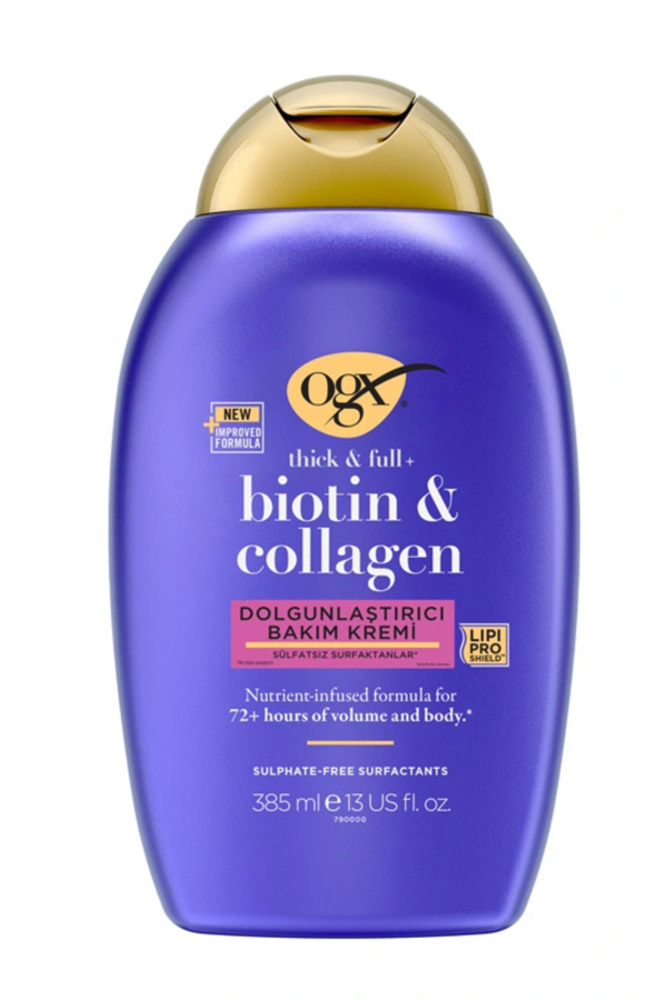 Dolgunlaştırıcı Biotin & Collagen Saç Bakım Kremi 385 ml - Image 1
