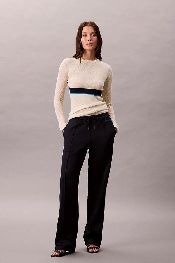 Calvin Klein Jeans Parlak Görünümlü Penye Eşofman Altı Kadın Siyah  Eşofman Altı LV144C239G-CEF - Image 1