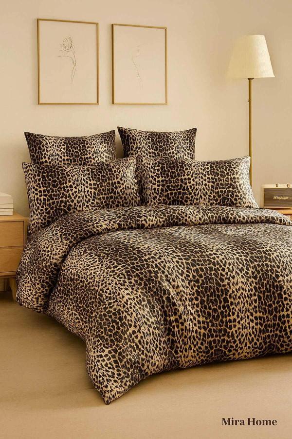 Çift Kişilik Pamuklu Nevresim Takımı Wild Leopard - Image 1