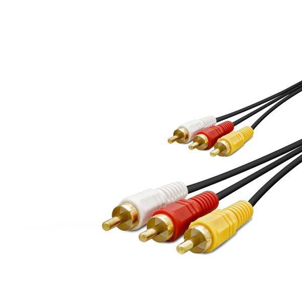 3 RCA Kablo Gold 3M Siyah HDX1051 - Image 1
