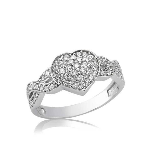 Gümüş Sonsuzluk Kalp Bayan Yüzük SL2658 - Image 1