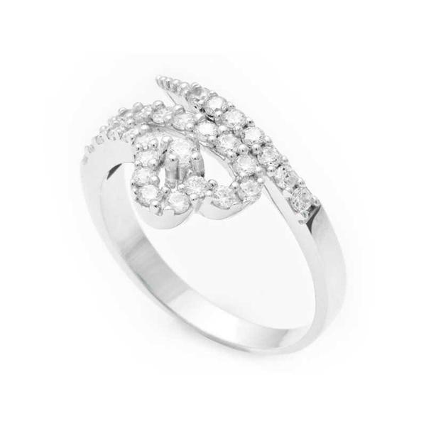 Gümüş Kalpli Bayan Yüzük  SL2558 - Image 1