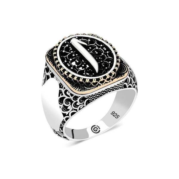Gümüş Elif Oval Erkek Yüzük  SL4619 - Image 1