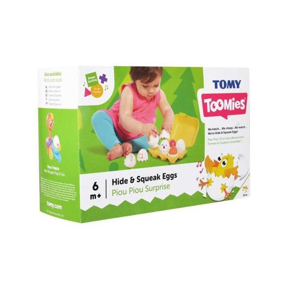1581 Tomy Toomies Saklambaçlı Renkli Yumurtalar 12-36 Ay Eğitici Aktivite Oyuncağı – Sesli Eşleştirme ve Dizme Bebek Gel - Image 1