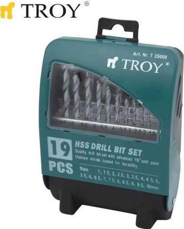 TROY 35000 HSS Matkap Uç Seti 19 Parça - Image 1