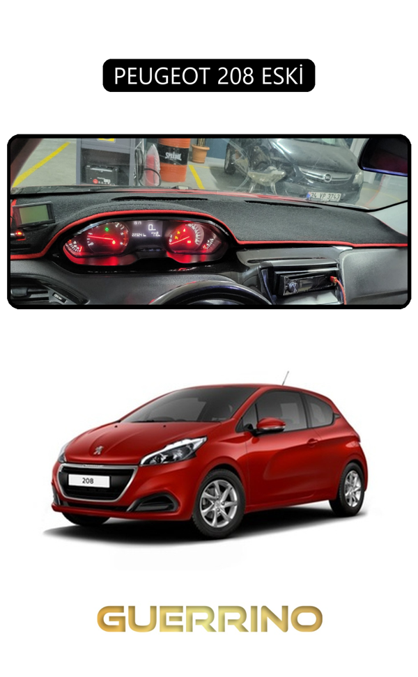 Alisevashop Peugeot 208 Eskitorpido Koruma Halısı Siyah Kenar  - Image 1