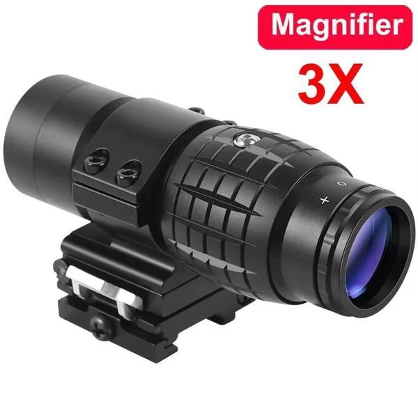 Magnifier 3x Yakınlaştırmalı Dürbün-22mm Ray Uyumlu,(Katlanır Yaylı Ayaklı) - Image 1