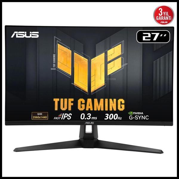 Asus Tuf Gamıng Vg27aQm5a 27" 0.3ms, 300hz, Qhd, Dp, 2xhdmı, Usb, Hoparlör, Fast Ips Led, Elmb Sync  - Image 1
