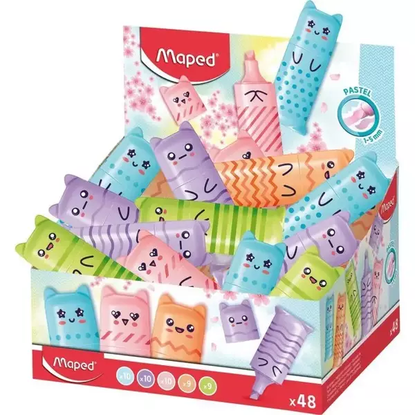 Fosforlu Kalem (İşaret Kalemi) Mini Pastel (48 Li Paket) 743605 - Image 1