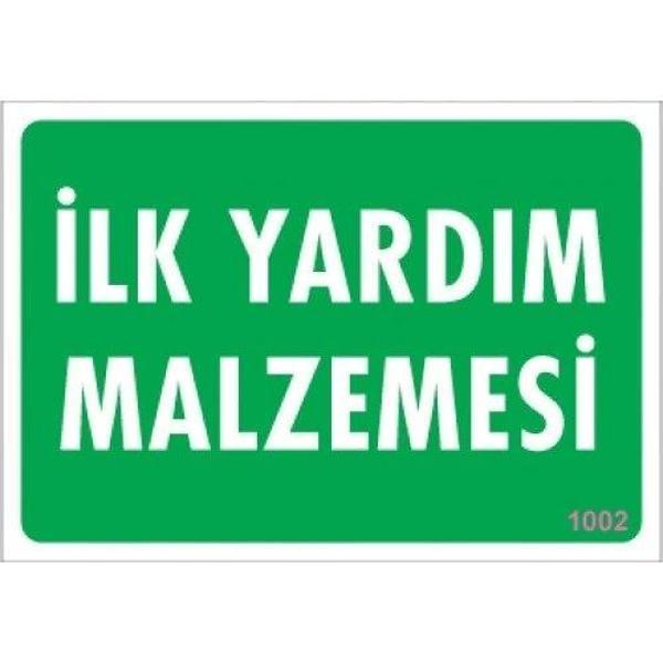 Pvc Levha "İlkyardım Malzemesi" 17,5*25 cm - Image 1