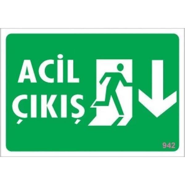 Pvc Levha "Acil Çıkış" 17,5*25 cm - Image 1