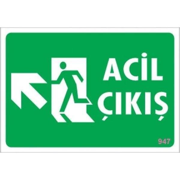 Pvc Levha "Acil Çıkış" 17,5*25 cm - Image 1