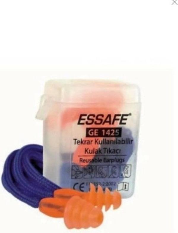Essafe Ge 1425,KORDONLU Kulak Tıkacı,gürültü Önleyici Tıkaçı 10 çift - Image 1