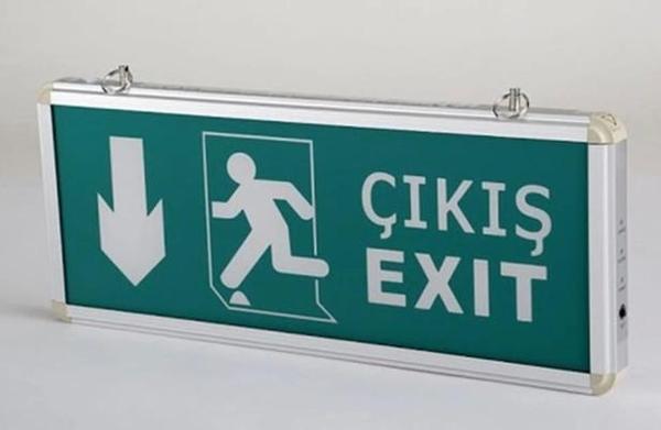 CATA CT 9167 3W Çift Yönlü Ledli Exıt Çıkış Armatür 3 Saat Akülü CT-9167-12970 - Image 1