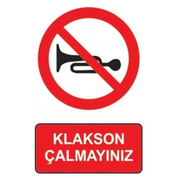 Pvc Levha "Klakson Çalmayınız" 25*35 cm - Image 1